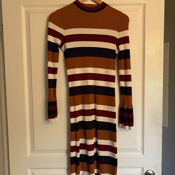 Endless Rose Striped Long Sleeve Sweater Dress - Picture 3 of 4